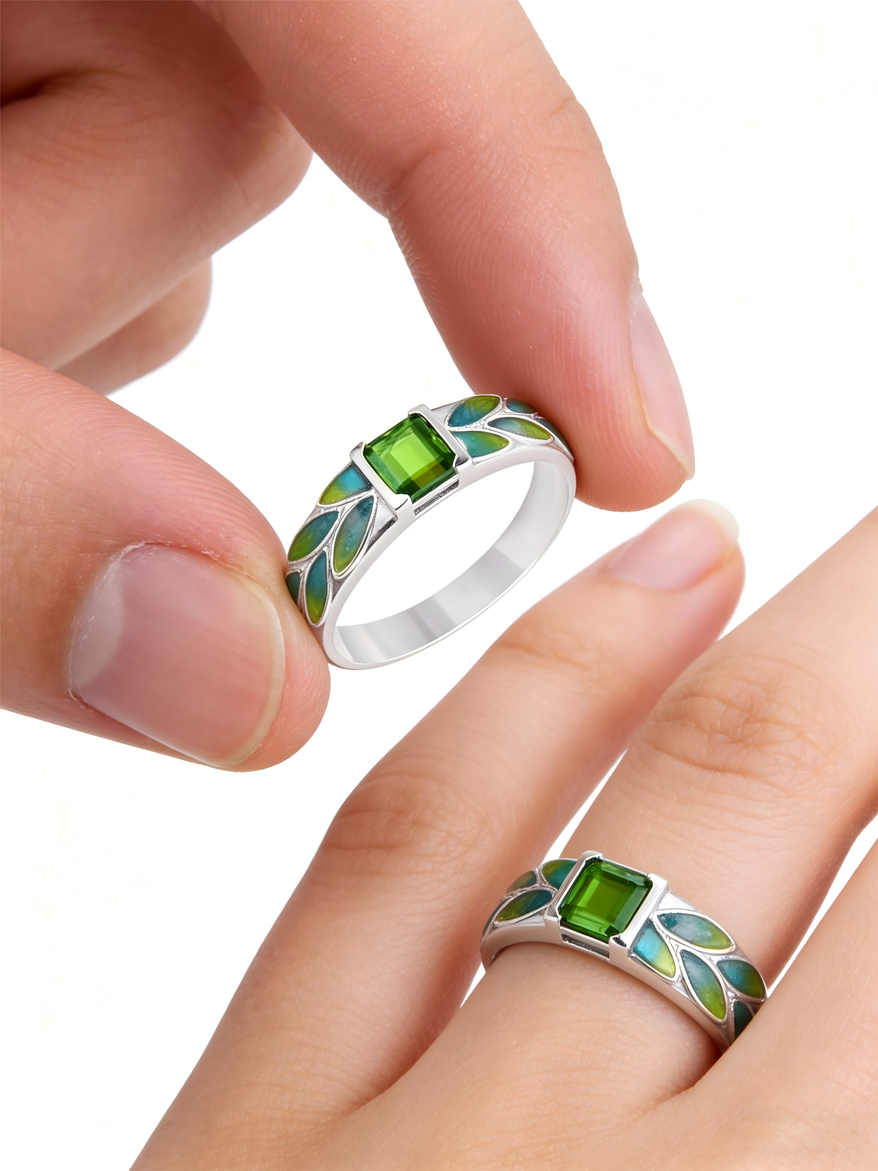 PT950 Platinum Tourmaline Ring "A bond of hearts, destined for three lifetimes"