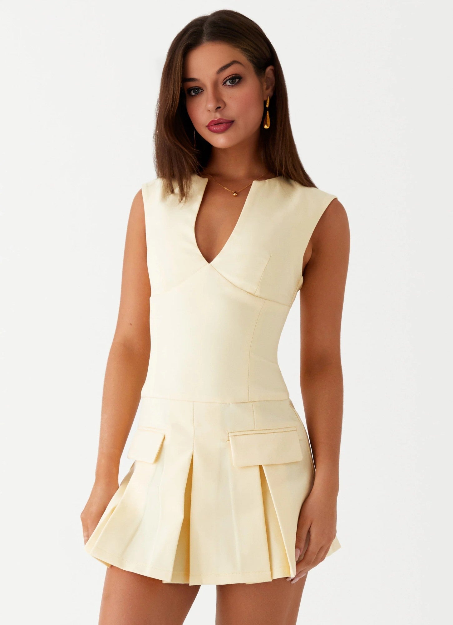 Exclusive - Cassia Mini Dress - Yellow