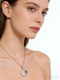 PT950 Platinum Diopside Pendant Necklace