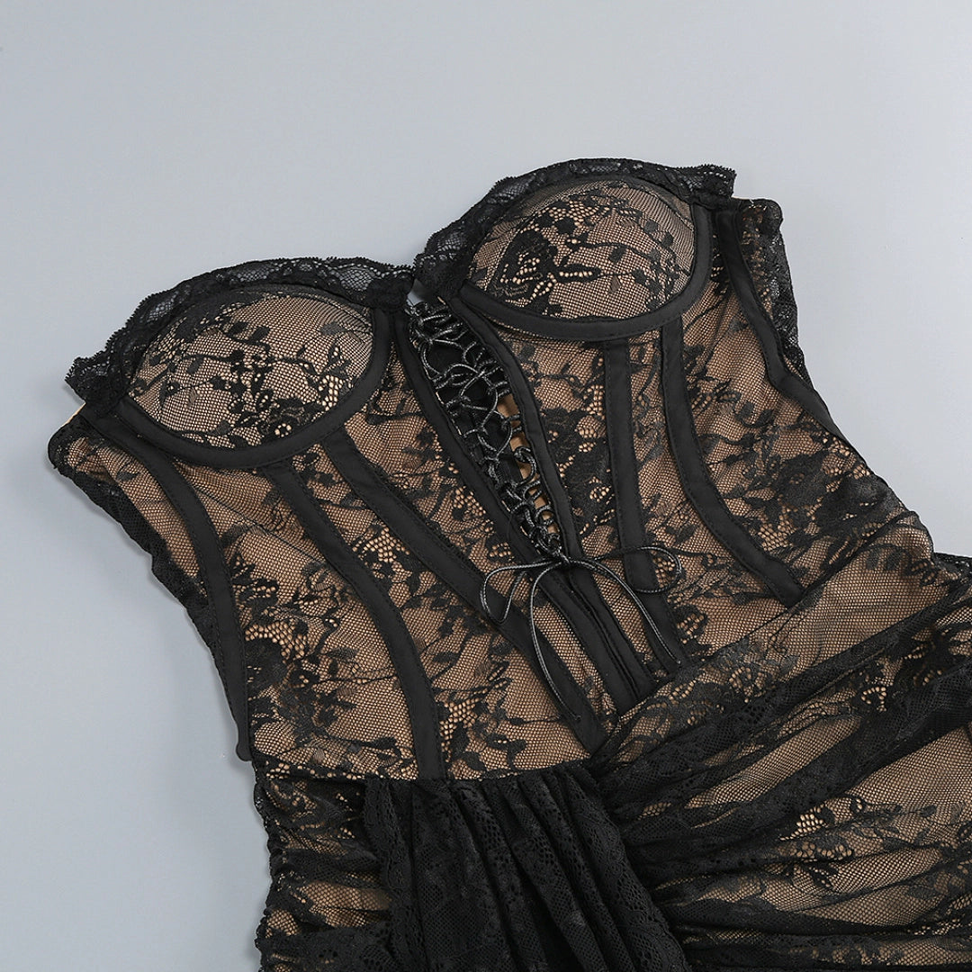 Champagne Sequin Mermaid Evening Gown with Open Back