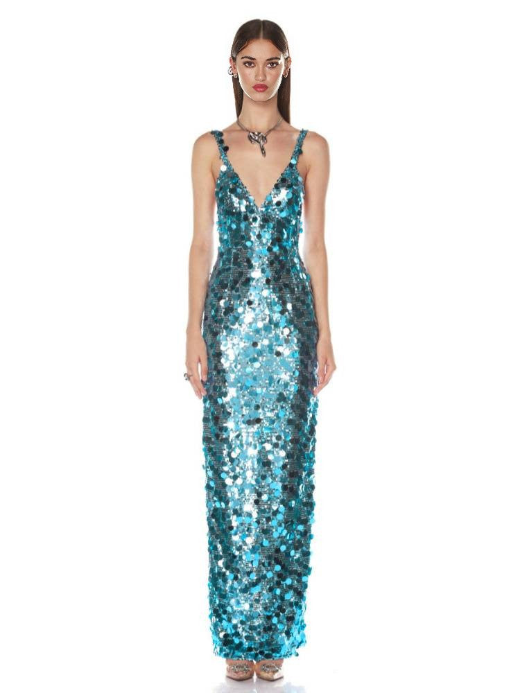 aquamarine sequin dress Aqua Blue Dress - Mesh Sequin Dress - Off-The-Shoulder Mini Dress