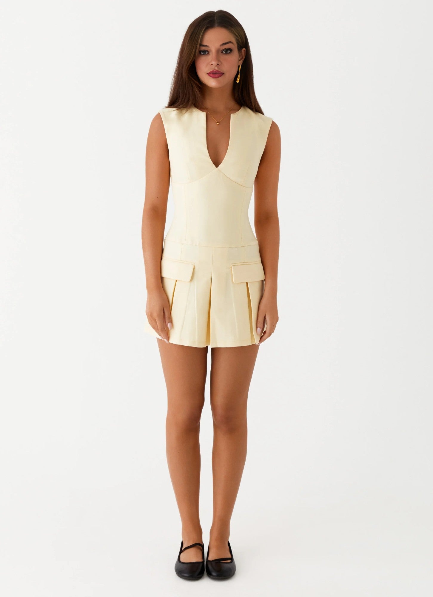 Exclusive - Cassia Mini Dress - Yellow