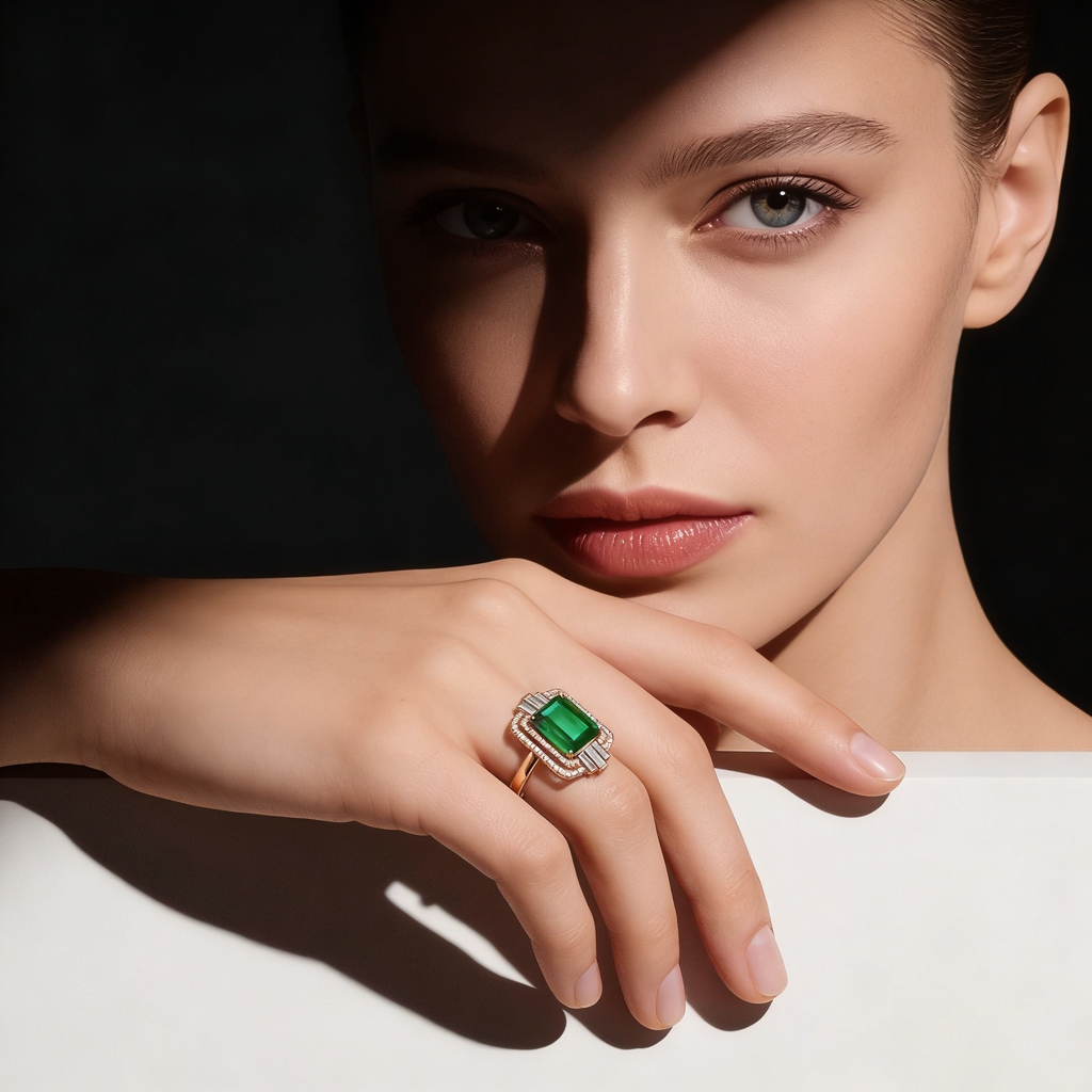 18K Rose Gold Tourmaline Diamond Ring