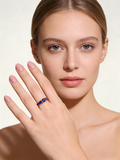 18K Rose Gold Sapphire and Enamel Couple Rings | A Pledge of True Love