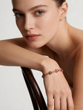 18K Rose Gold Tourmaline Diamond Bracelet