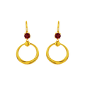 Love's Fulfillment: 18K Yellow Garnet Earrings