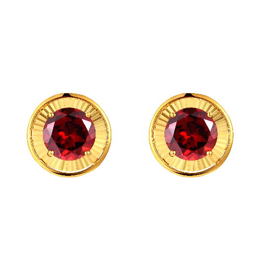 Feeling good! 18K Yellow Garnet Earrings
