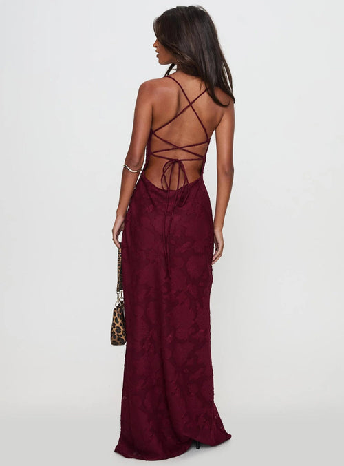 Soft pink beach-style floor-length dress