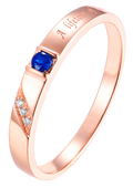 A lifetime commitment couple's ring | Rose gold × Sapphire