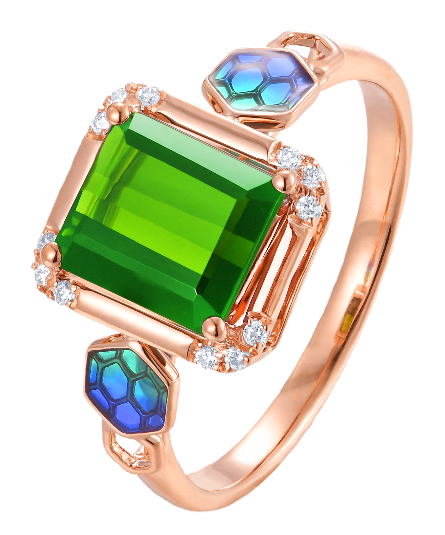 Unwavering Vows 18K Red Tourmaline Women's Ring