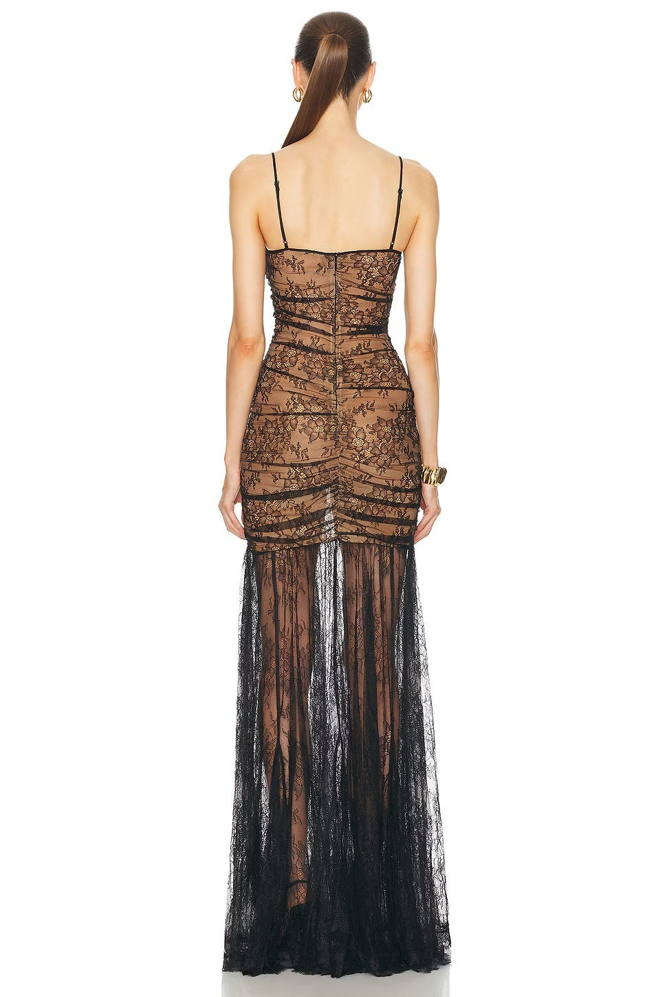 Two-Tone Lace Cami Gown