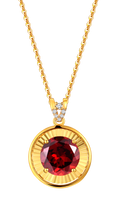 Feeling great! 18K Yellow Garnet Pendant