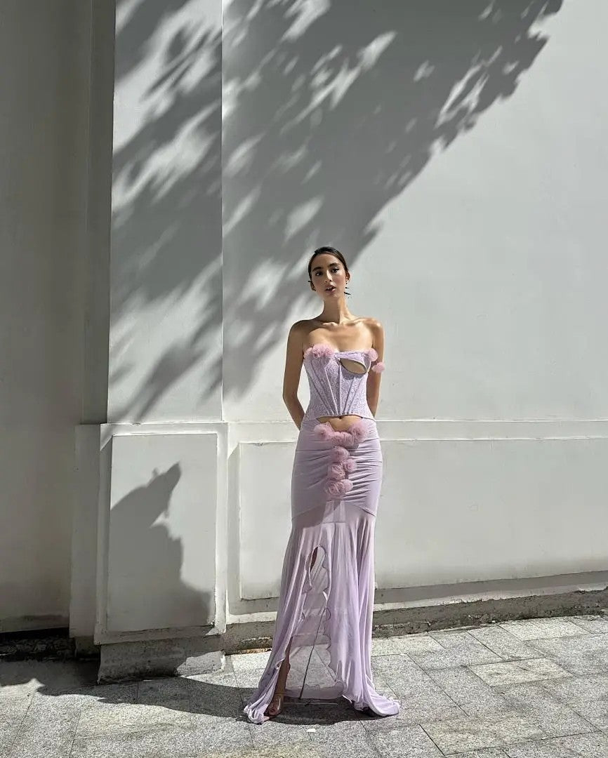 Floor-Length Satin Evening Gown | Sweetheart Neckline & Beaded Details