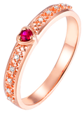 18K Rose Gold Sapphire Couple Rings ·  A symbol of unwavering love and mutual devotion